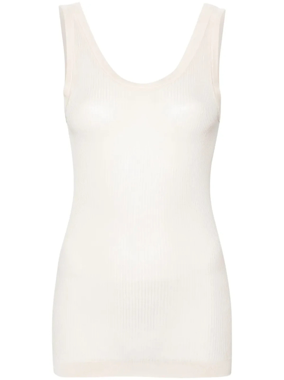 Lemaire Ribbed Ivory Tank Top Size S